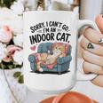 Sorry I Can’t Go I’m An Indoor Cat Couch Introvert Cat Graphic Print Coffee Mug