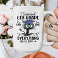 I Survived 6th Grade Graduated Cat Graduation For Men Women Girls Kids Graphic Print Coffee Mug