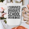I Survived Graduate School Class Of 2018 Graduation Graphic Print Coffee Mug
