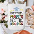 I Survived My Mom's Master's Degree Master Graduation Graphic Print Coffee Mug