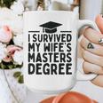 I Survived My Wife's Masters Degree Graduation Class Of 2025 Graphic Print Coffee Mug