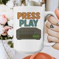 VHS Cassette Retro Analog Nostalgia Theme Premium Graphic Print Coffee Mug
