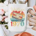 Vintage 1970 Retro Cassette Tape 70s Born Nostalgia Birthday Graphic Print Coffee Mug