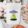 I Wanna Go Home Introvert UFO UAP Flying Saucer Trippy Alien Raglan Baseball Tee Graphic Print Coffee Mug
