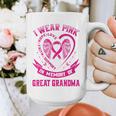 I Wear Pink In Memory Of Great Grandma Breast Cancer Graphic Graphic Print Coffee Mug