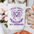 I Wear Purple In Memory Of My Husband Alzheimers Awareness Graphic Print Coffee Mug