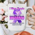 I Wear Purple In Memory Of My Husband Pancreatic Cancer Premium Tri-Blend Graphic Print Coffee Mug
