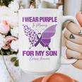 I Wear Purple In Memory For My Son Epilepsy Awareness Ribbon Graphic Print Coffee Mug