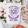 Wear Purple In Memory Of My Son Pancreatic Cancer Awareness Graphic Print Coffee Mug