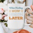 Wine Tasting Now Minimal Socializing Introvert Vintage Graphic Print Coffee Mug Wine Tasting Now Minimal Socializing Introvert Vintage Graphic Print Coffee Mug
