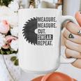 Woodworking Dad Measure Cut Swear Handyman Fathers Day Graphic Print Coffee Mug