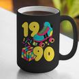 1990 Retro Raised In The 90s Old School Nostalgia Vibes Graphic Print Coffee Mug