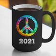 2021 Graduation Class Year Tie Dye Peace Sign Graduate Shirt Graphic Print Coffee Mug