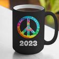2023 Graduation Class Year Tie Dye Peace Sign Graduate Shirt Graphic Print Coffee Mug