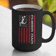 4th Of July US Flag Cheer Dad Shirt For Father's Cheer Graphic Print Coffee Mug