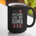 American Flag Dad Mom Awesome Like My Sons Graphic Print Coffee Mug