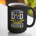 Autism Dad Some People Look Up To Their Heroes Autism Graphic Print Coffee Mug