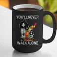 Autism Dad Support Alone Puzzle You'Ll Never Walk Graphic Print Coffee Mug