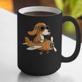 Beagle Flying a Plane Pilot Airplane Dog Mom Dad Graphic Print Coffee Mug