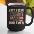 Best Boxer Dad Ever USA Flag American Dog Animal Lover Graphic Print Coffee Mug