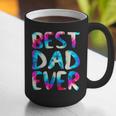 Best Dad Ever Colorful Tie Dye Fathers Day Graphic Print Coffee Mug