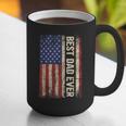 Best Dad Ever US American Flag For Father's Day Men Graphic Print Coffee Mug