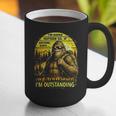 Bigfoot Outdoor Hiking Dad Joke Im Outstanding Sasquatch Graphic Print Coffee Mug
