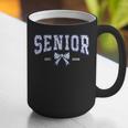 Blue Bow Coquette Floral Senior 2026 Graduation Class Graphic Print Coffee Mug