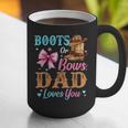 Boots Or Bows Dad Loves You Gender Reveal Daddy Graphic Print Coffee Mug