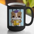 Bulldog Anime Pup Graduation Graphic Print Coffee Mug