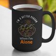 Camping Alone Meme Campfire Introvert Camper Graphic Print Coffee Mug Camping Alone Meme Campfire Introvert Camper Graphic Print Coffee Mug