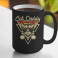 Cat Daddy Retro Sunglasses Cat Fur Dad Papa Vintage Cat Dad Graphic Print Coffee Mug