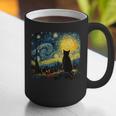 Cat Starry Night Van Gogh Cat For Cat Lover Cat Mom Cat Dad Graphic Print Coffee Mug