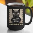 Catnip Made Me Do It Mugshot For Cat Lover Cat Mom Cat Dad Graphic Print Coffee Mug