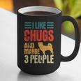 Chug Dog Retro Vintage Pughuahua Owner Fur Parent Introvert Graphic Print Coffee Mug