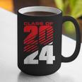 Class Of 2024 High School Senior Graduation Red Sports Style Graphic Print Coffee Mug