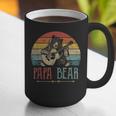 Cute Papa Bear Vintage Father's Day Retro Dad Guitar Graphic Print Coffee Mug