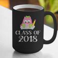 Cute Pink School Owl Class Of 2018 Graduation Graphic Print Coffee Mug