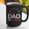 Dad Of 2 Boys Fuel Gas Gauge Father Of Two Sons Men Graphic Print Coffee Mug