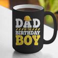 Dad Of The Birthday Boy Construction Birthday Party Hat Men Graphic Print Coffee Mug