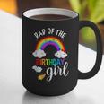 Dad Of The Birthday Girl Rainbow B-Day Matching Family Graphic Print Coffee Mug