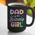 Dad Of The Birthday Girl Tie Dye Girl Bday Party Graphic Print Coffee Mug
