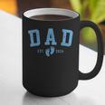 Dad Est 2026 Blue Baby Feet First Time Boy Daddy Graphic Print Coffee Mug