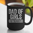 Dad Of Girls Outnumbered Shirt Men Daddy Fathers Day Graphic Print Coffee Mug