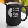 Dad Shirt Measure Cut Swear Handyman Father Day Tshirt Graphic Print Coffee Mug