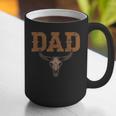 Dad Skull Fathers Day Shirt Western Rodeo Family Matching Graphic Print Coffee Mug