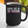 Dad Of A Warrior Breast Cancer Awareness Support Daughter Graphic Print Coffee Mug
