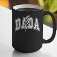 Dada Lightning Bolt Checkered Varsity Dad Men Father's Day Graphic Print Coffee Mug Dada Lightning Bolt Checkered Varsity Dad Men Father's Day Graphic Print Coffee Mug
