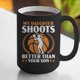 Daughter Basketball Sport Basketball Dad Mom Basketball Fan Graphic Print Coffee Mug