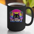 Ew Cat Misanthrope Introvert Synthwave 80s Graphic Print Coffee Mug Ew Cat Misanthrope Introvert Synthwave 80s Graphic Print Coffee Mug